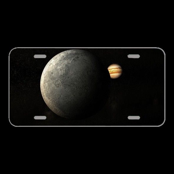 License Plate Novelty Car Front Moon Planet Universe Jupiter