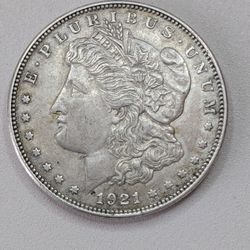 1921 Morgan dollar higher grade 90% silver 