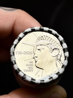 Nice 👍!! 2026 Half Dollar Roll – Original Bank Wrapped $10 Roll – Unopened
