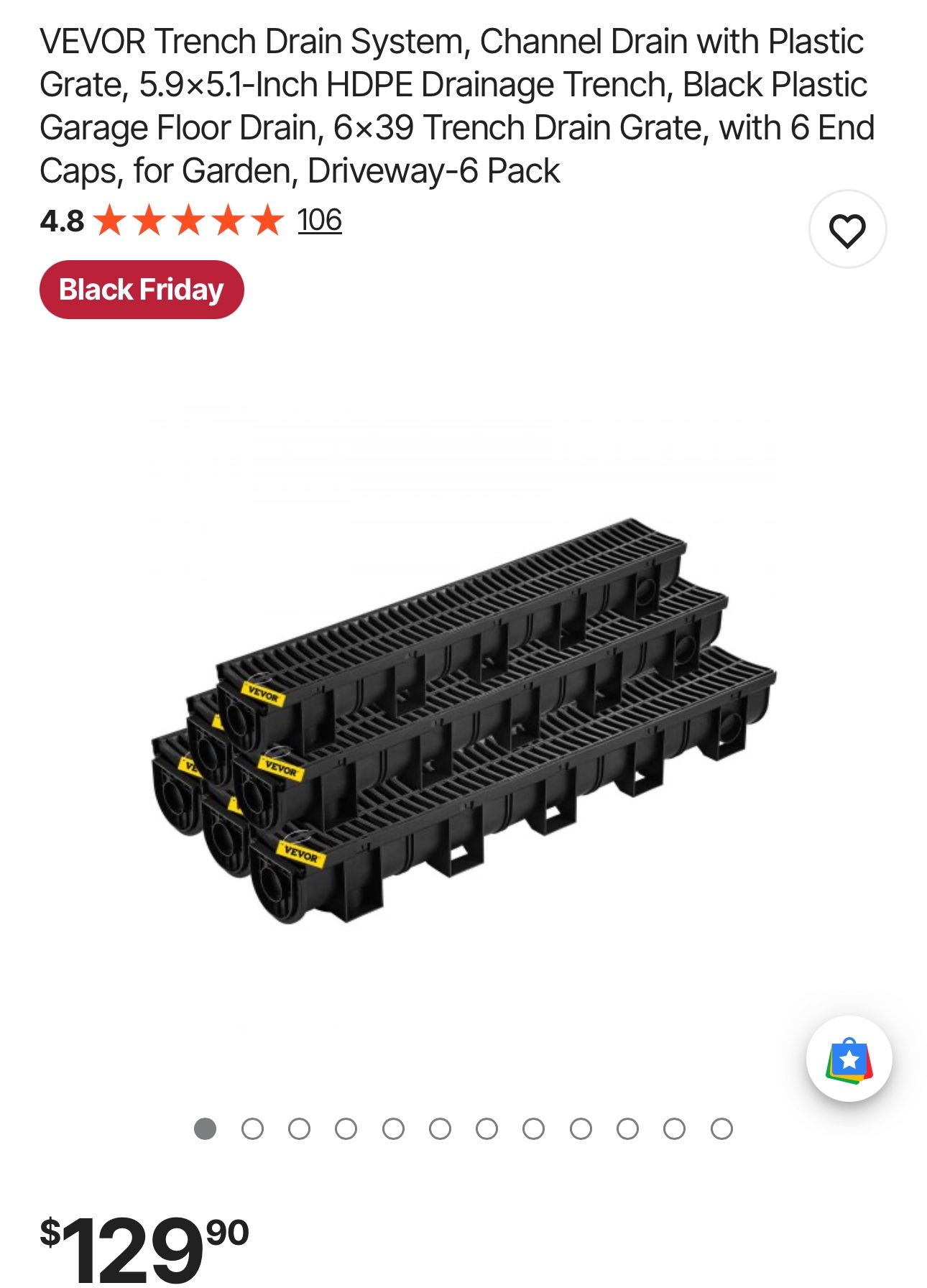 VEVOR Trench Drain System