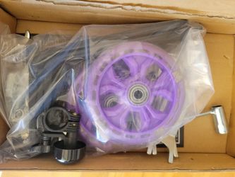 Purple Bicycle Training Wheels with Bell