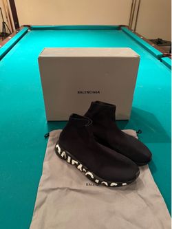 Size 9 Balenciaga speed graffiti trainers