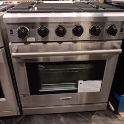 Thor Kitchen Freestanding Gas Range 5 Sealed Burners - Natural Gas