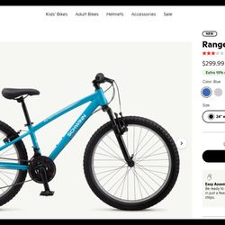2 Brand NEW SCHWINN 24” Ranger Mountain Bikes