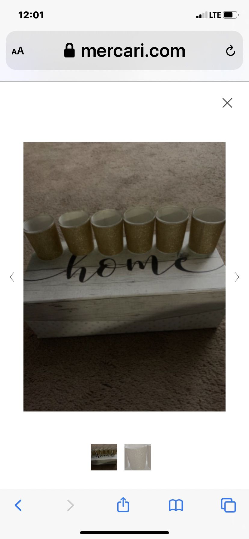 set of gold glitter candle holders
