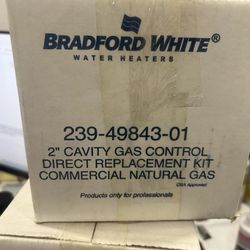 Bradford white 2 inch cavity, gas control, directly replacement kit commercial natural gas