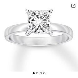 1.5 Carat Princess-Cut Diamond Ring 