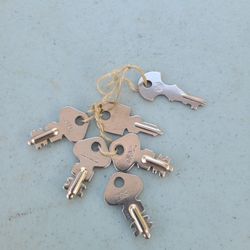 6 Vintage Cheney Luggage Key Made in England