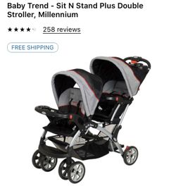 Sit n Stand Double Stroller $100