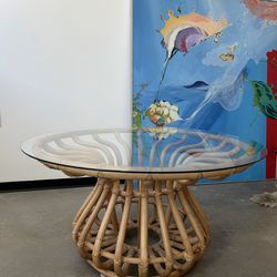 RARE (Urban Outfitters) Bamboo & Glass Coffee Table