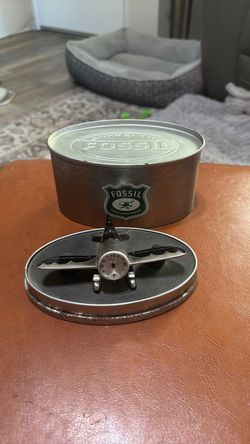 Fossil desk airplane clock 2004