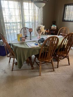 Dining room table and chairs