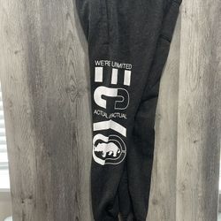 Men Echo Unlimited Joggers Gray Embroidered Hipster Sz. M  Rhino Y2K Logo 90’s