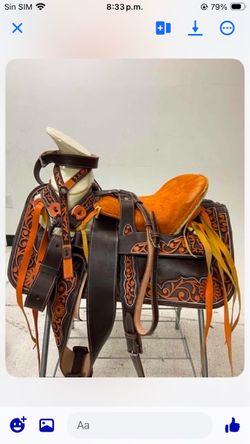 Montura charra de cuero lasser