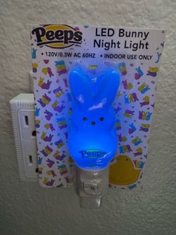 Peeps LED Bunny Night Light Blue