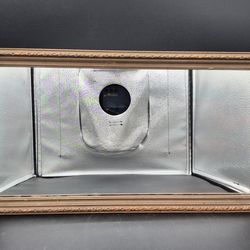 Antique Wood Framed Wall Mirror, 22"×12"