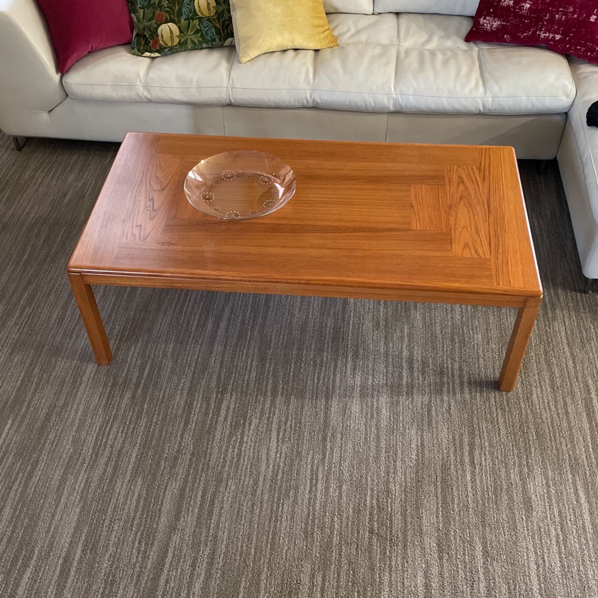 Danish Midcentury Teak Coffee Table By Vejle Stole Circa 1960 By Lauritis M. Larsen