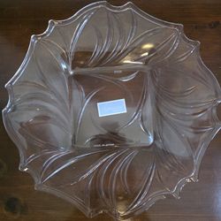 Glass Platter Titled "Wind Song" By Mikasa