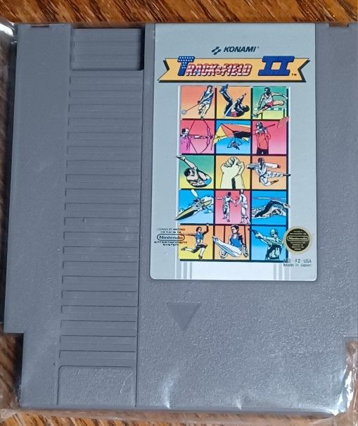 Nintendo Vintage Video Game Track And Field 2 NES Bow Hurdle Swim