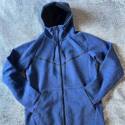 Nike Tech Windrunner Hoodie Blue Size Small Men