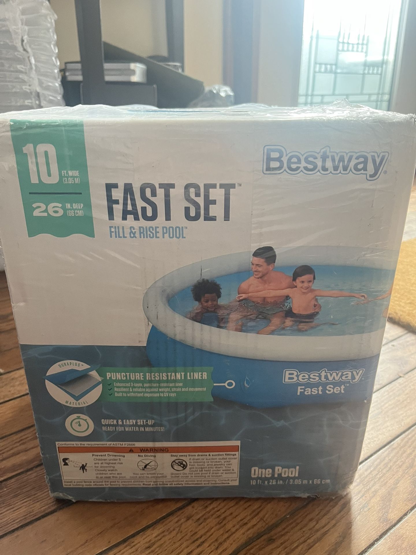 10 Feet X 26 Inch Best way Inflatable Pool- Brand New