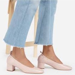 Everlane pink leather the day heels 9.5
