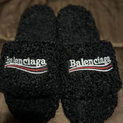 Black balenciaga Slides Size 44 EU/ Size 10 - 10.5 US Men