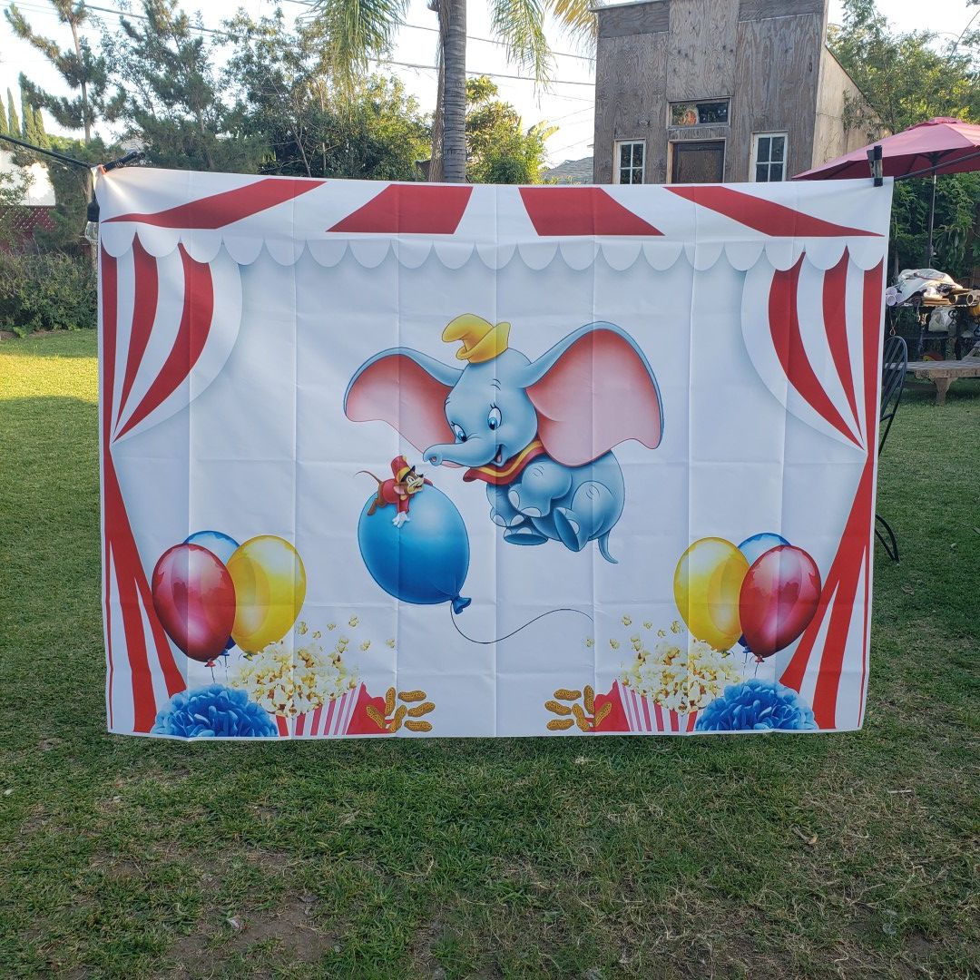 New Dumbo Circus backdrop 7ftx5ft