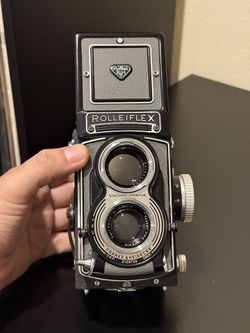 Grey Rolleiflex Model T 120 Medium Format Film Camera