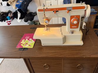 Brother Model F Riviera 1681 Sewing Machine with Hidaway Table