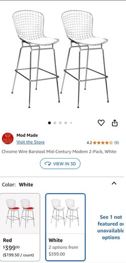 Set of 4 Designer Barstools Metal Wire Super Nice!