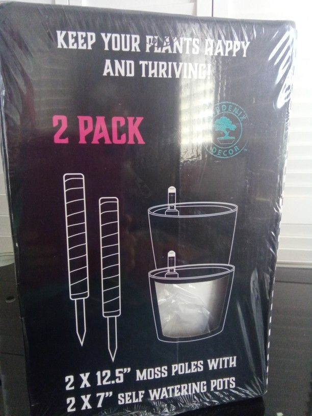 10 inch Self Watering Planters, 2 Pack Large Plastic Plant Pots