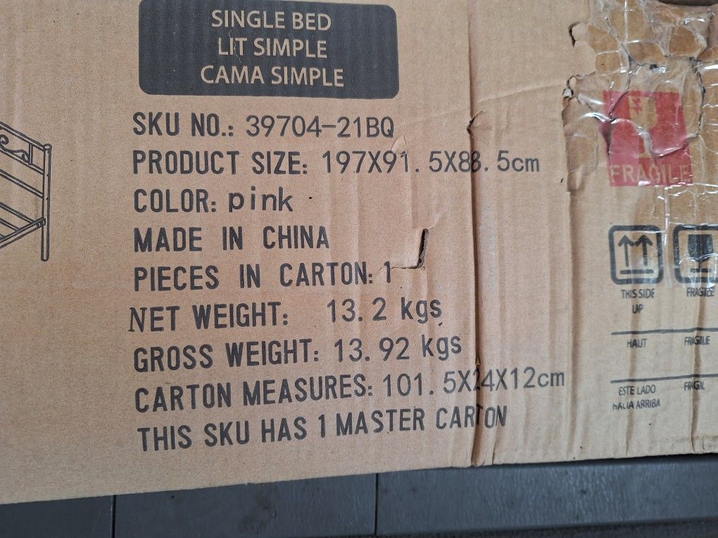 Twin Bed Frame (QTY:2) PINK