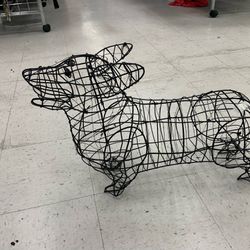 Corgi Topiary/Lighted Wire Frame