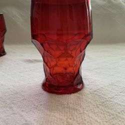 Vintage Ruby Red Glasses 