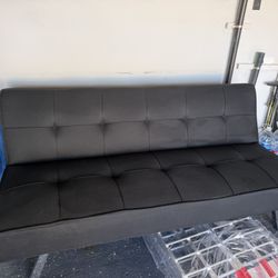 Futon Sofa Sleeper Black Cloth