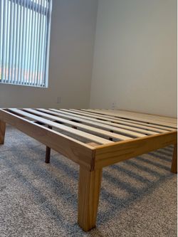 Solid Wood Platform Bed Frame- Excellent Condition