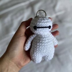 Crochet Baymax Keychain