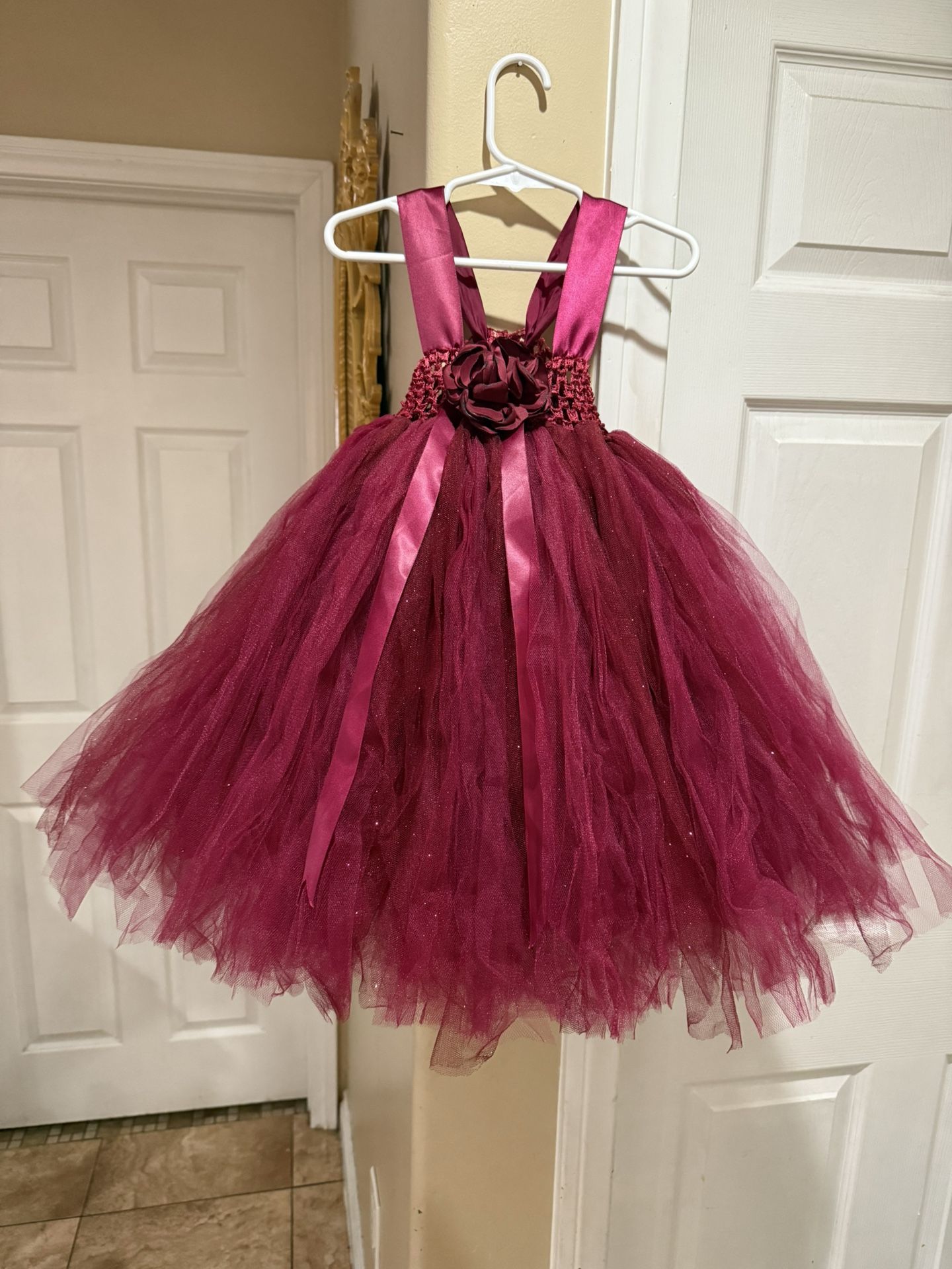 Baby / Toddler Burgundy Photoshoot Dress 