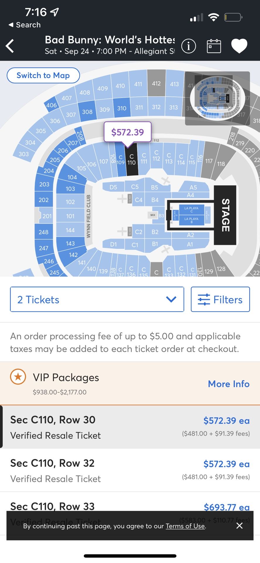 Bad Bunny Cheap Club Seat Las Vegas Friday Sept 23