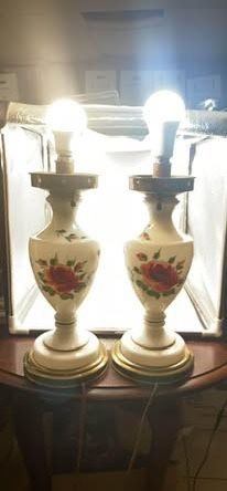 Set For Two Milk Glass Lamb