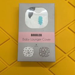 Stretchy Newborn Lounger Cover 2 Pack Sung Fitted Removable Slipcover,Ultra Soft Breathable,Owl & Bear