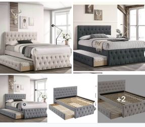 Full Bed with twin trundle not including mattress