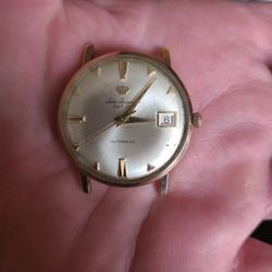 Vintage 1967 Jules Jurgensen 10K Gold Filled Men's Watch-Running And Keeping Time 