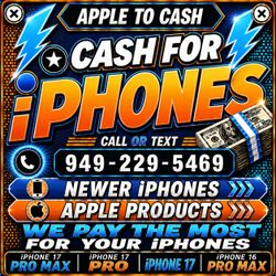 Cash for iPhones apple iphone 17 pro max iphone 16 pro max ipad pro m5 ultra 3