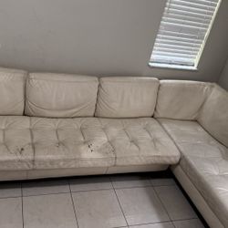 Roche Bobois Leather Sectional Sofa