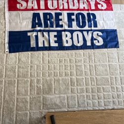 Saturdays Are For the Boys Flag/ Room Flag