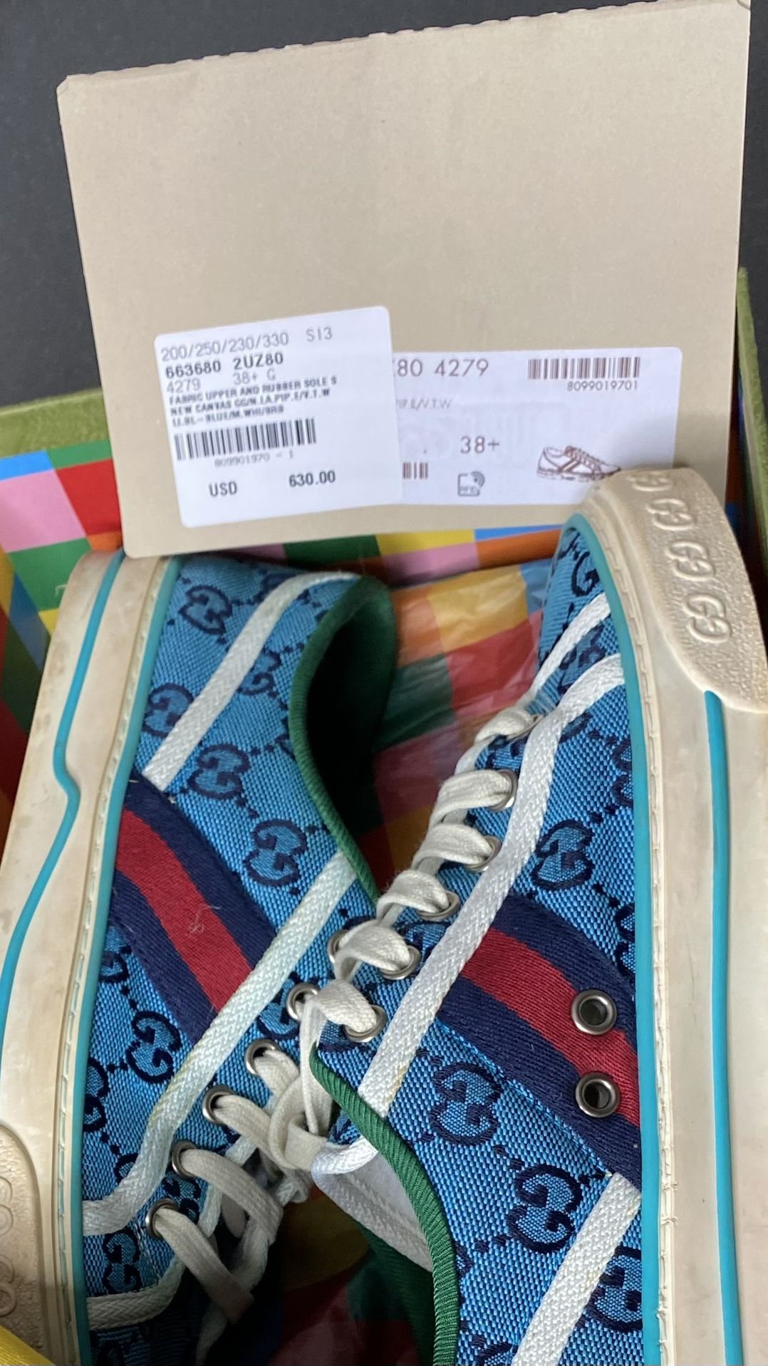 1977 GUCCI Blue GG Tennis Sneaker