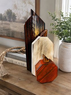 Wooden pumpkin decor