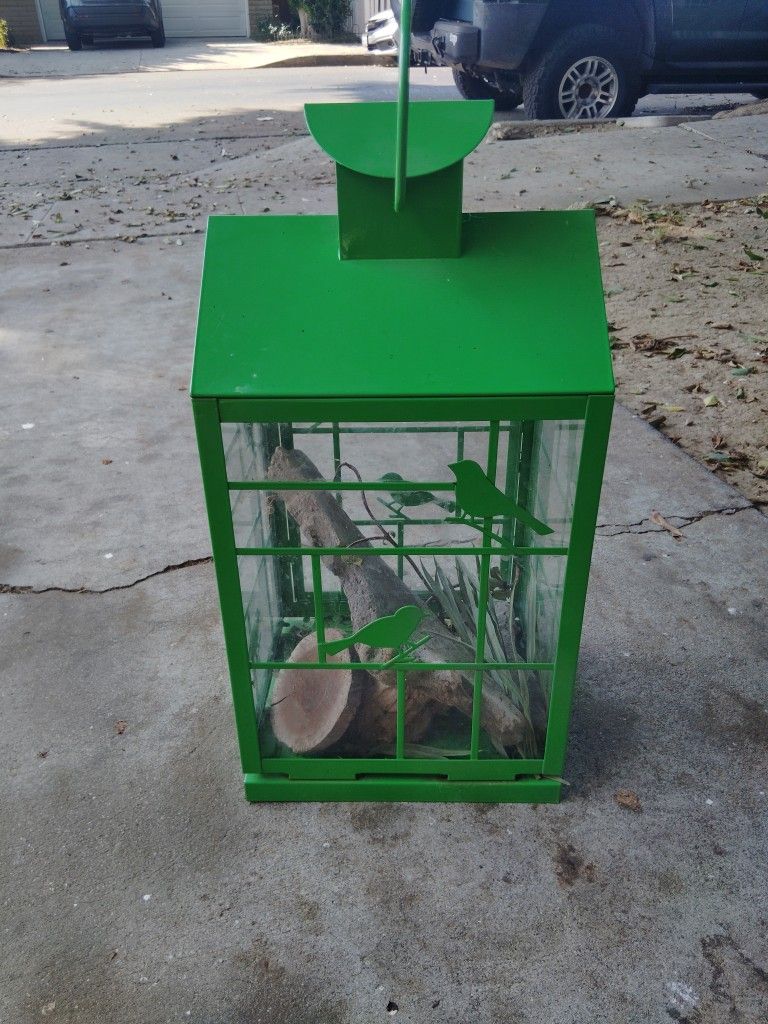 IKEA RAPPT Birdcage Lantern Metal & Glass Candle Holder